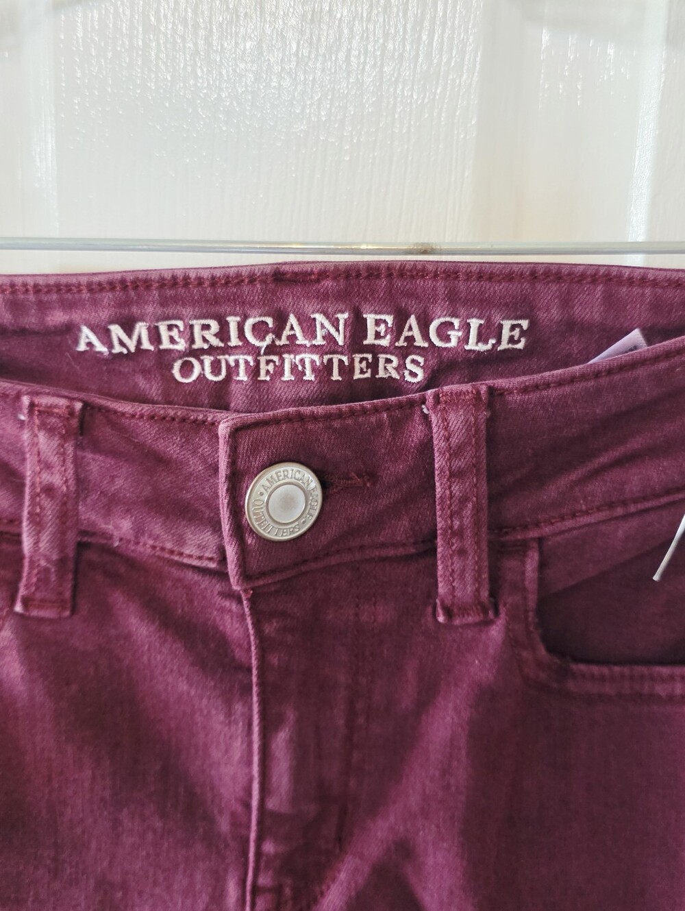 American Eagle Outfitters Wine Skinny Jeans Size 00 Short - Picture 2 of 4